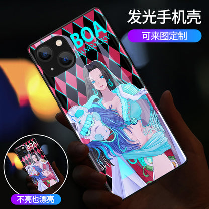 Cute Anime One Piece LED Phone Case