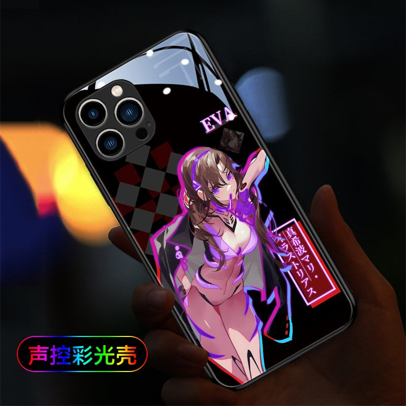 Cute Anime E-Evangelions EVA LED Phone Case