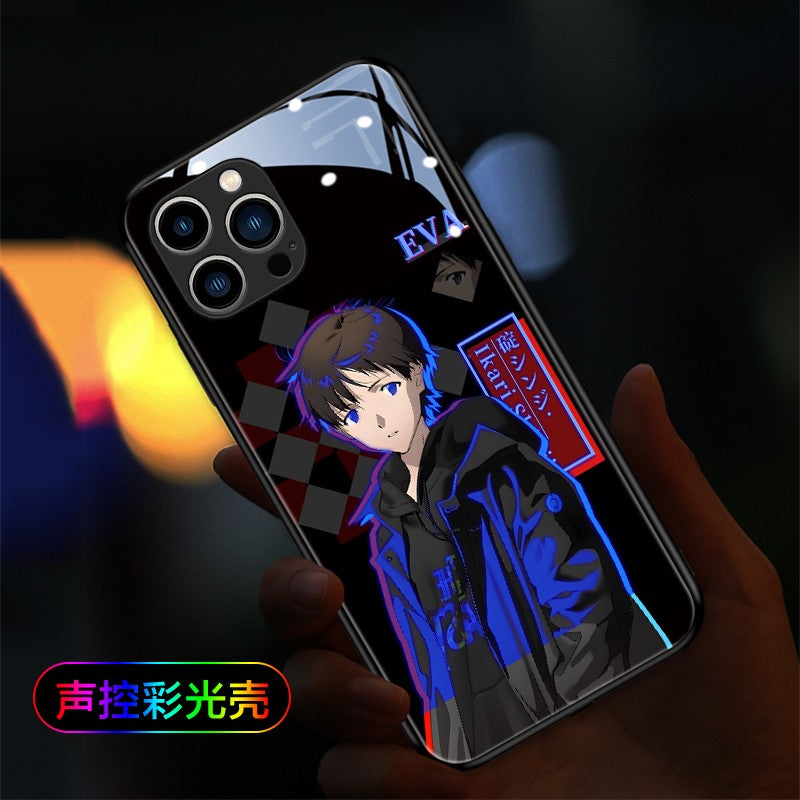 Cute Anime E-Evangelions EVA LED Phone Case