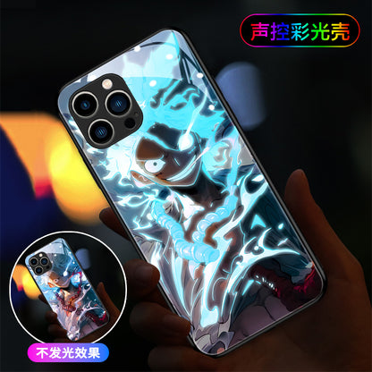 Cute Anime One Piece LED Phone Case