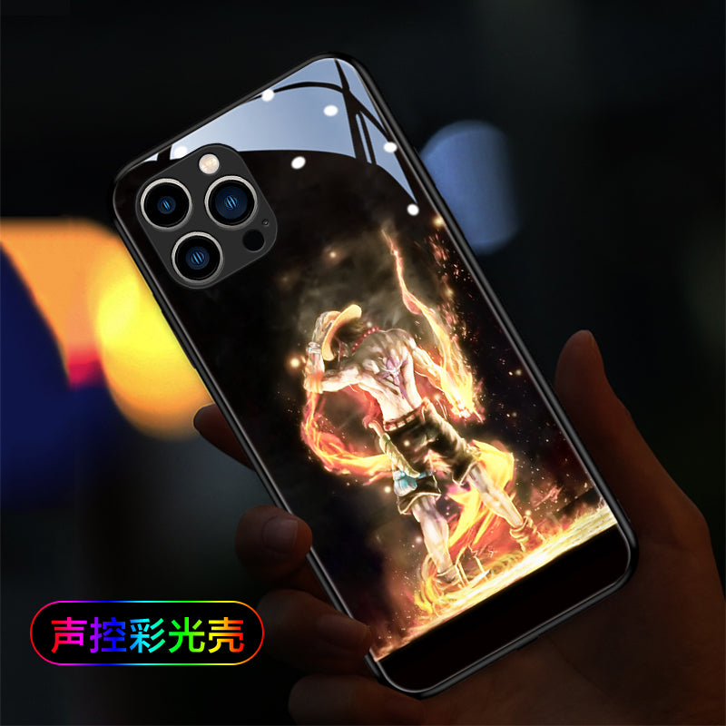 Cute Anime One Piece LED Phone Case