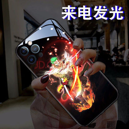 Cute Anime One Piece LED Phone Case