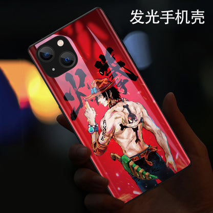 Cute Anime One Piece LED Phone Case