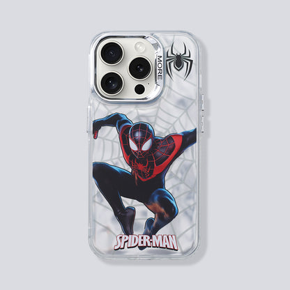 Bronzing Marvel Spider-Man Iron Man Phone Case