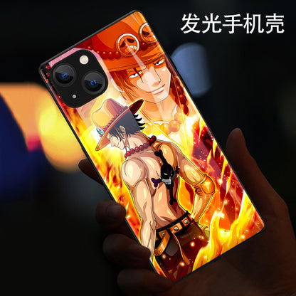 Cute Anime One Piece LED Phone Case