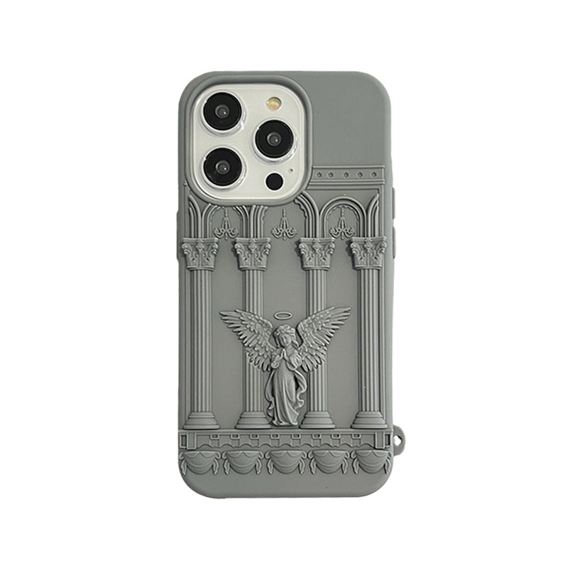 Classical Art Angel Statue 3D Phone Case For iPhone
