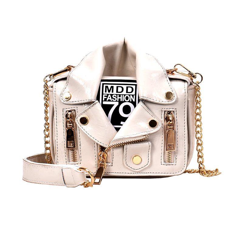 Moschino Women's Biker Leather Shoulder Bag