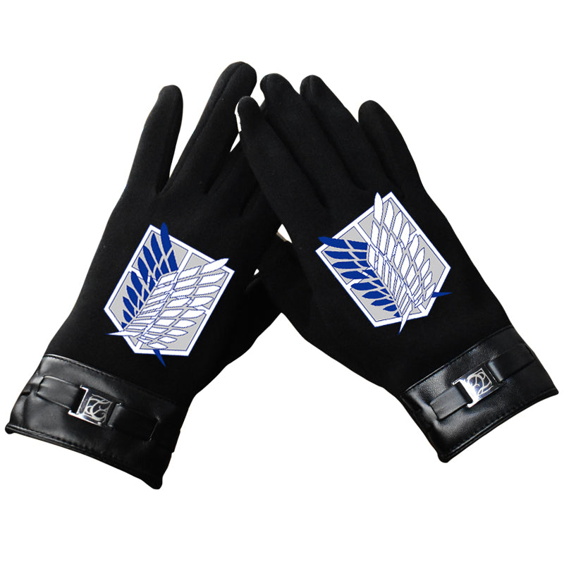 Anime attack on titan gloves waterproof luminous