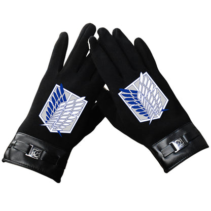 Anime attack on titan gloves waterproof luminous