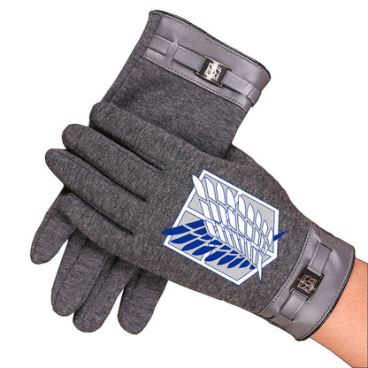 Anime attack on titan gloves waterproof luminous