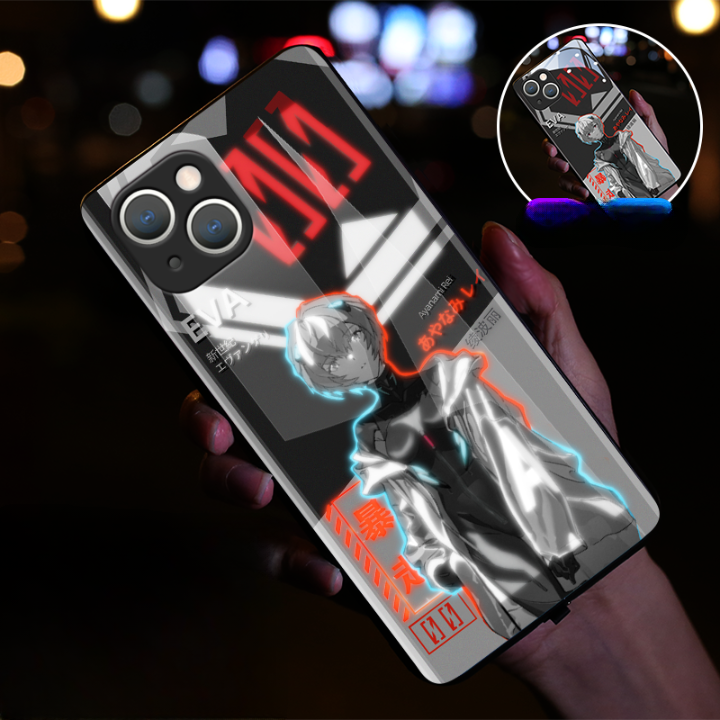 Cute Anime E-Evangelions EVA LED Phone Case