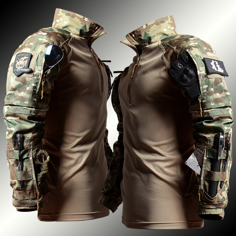 Tactical Frog Suit Men Airsoft Clothes Military Paintball 2 Pieces Sets