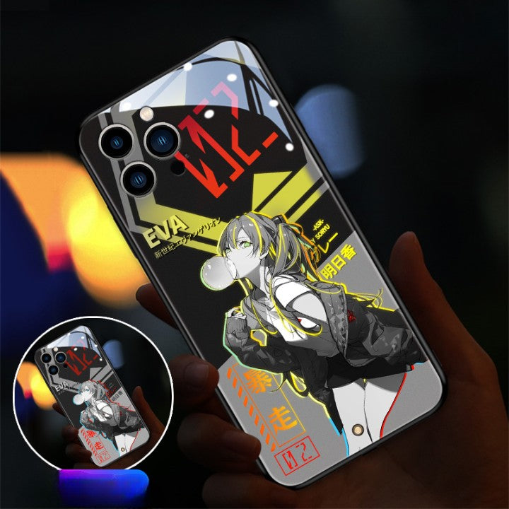 Cute Anime E-Evangelions EVA LED Phone Case