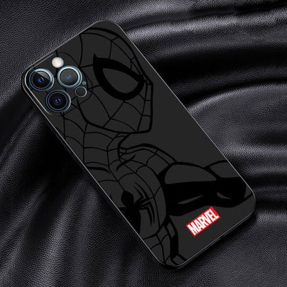 Bronzing Marvel Spider-Man Iron Man Phone Case