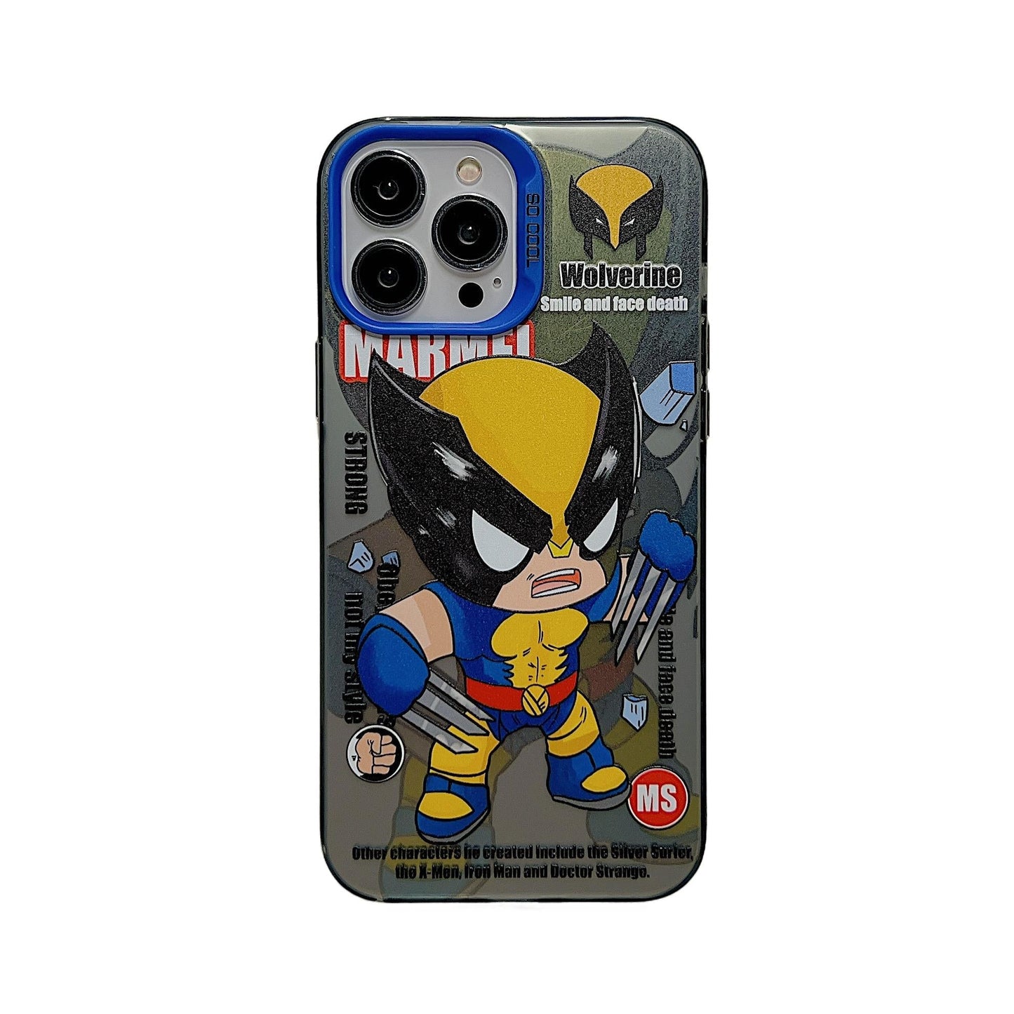 Bronzing Marvel Spider-Man Iron Man Phone Case