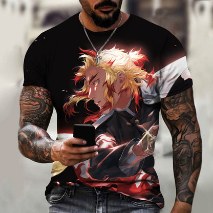 Anime Demon Slayer Character Kamado Tanjirou Graphics 3D Printed T-shirt