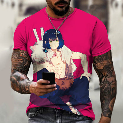 Anime Demon Slayer Character Kamado Tanjirou Graphics 3D Printed T-shirt