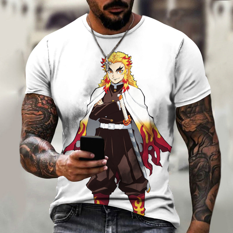 Anime Demon Slayer Character Kamado Tanjirou Graphics 3D Printed T-shirt