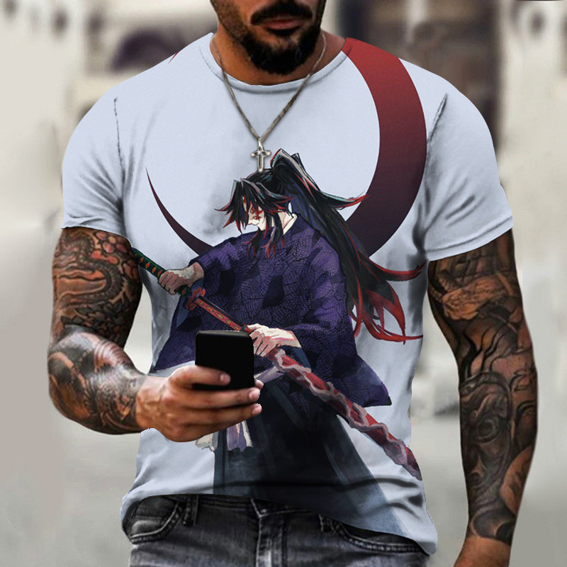 Anime Demon Slayer Character Kamado Tanjirou Graphics 3D Printed T-shirt