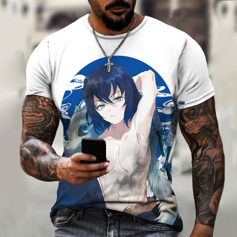 Anime Demon Slayer Character Kamado Tanjirou Graphics 3D Printed T-shirt