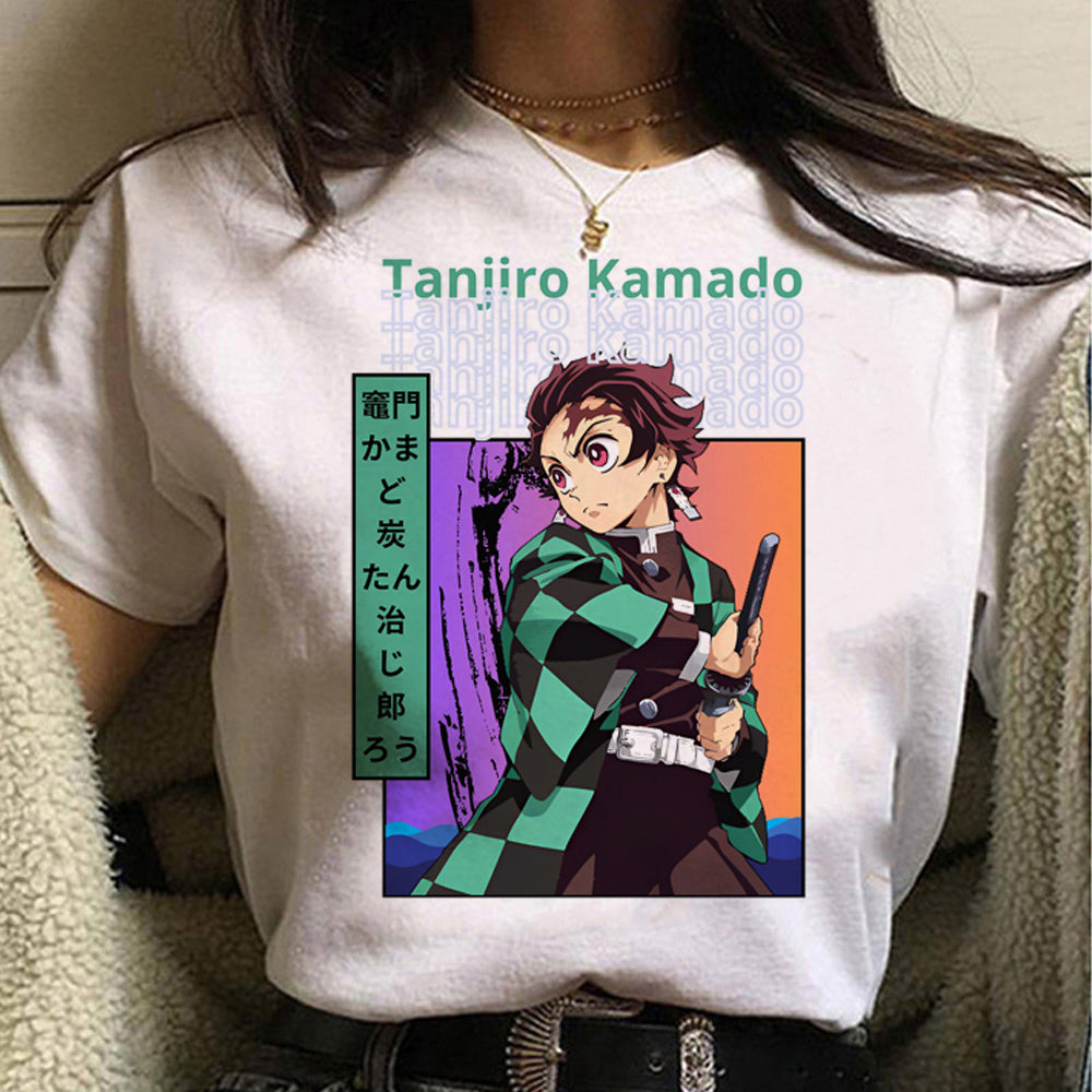 Anime Demon Slayer Character Kamado Tanjirou Graphics 3D Printed T-shirt