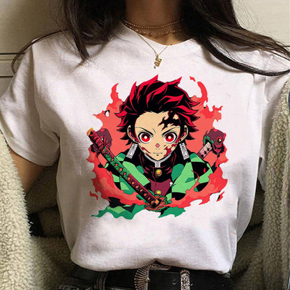 Anime Demon Slayer Character Kamado Tanjirou Graphics 3D Printed T-shirt