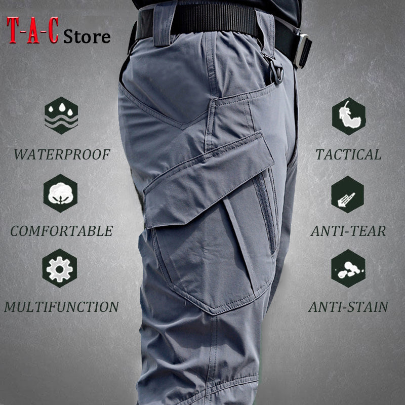 Tactical Cargo Pants Men Outdoor Waterproof SWAT Combat Military Camouflage Trousers Casual Multi Pocket Male Work Joggers